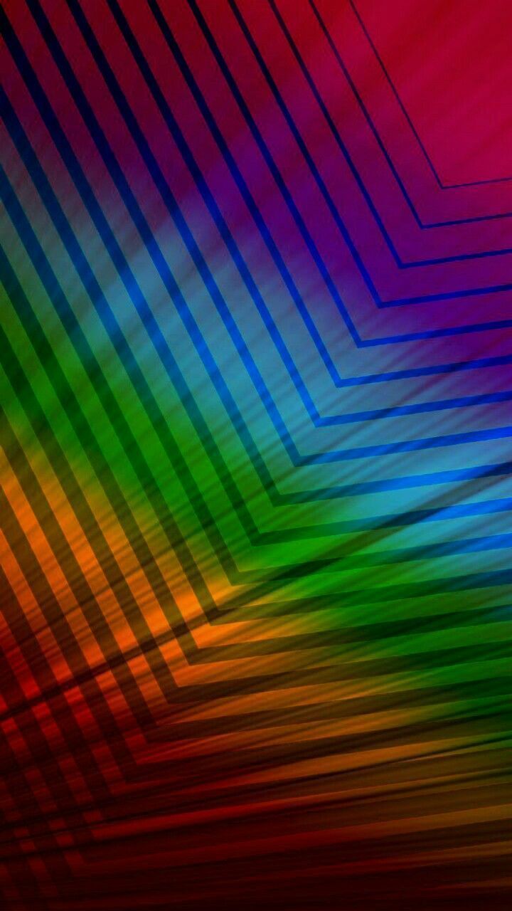 Geometrische Linien, Zickzack, Regenbogenfarben, Abstrakt, Dunkel, HD, Handy-Hintergrund
