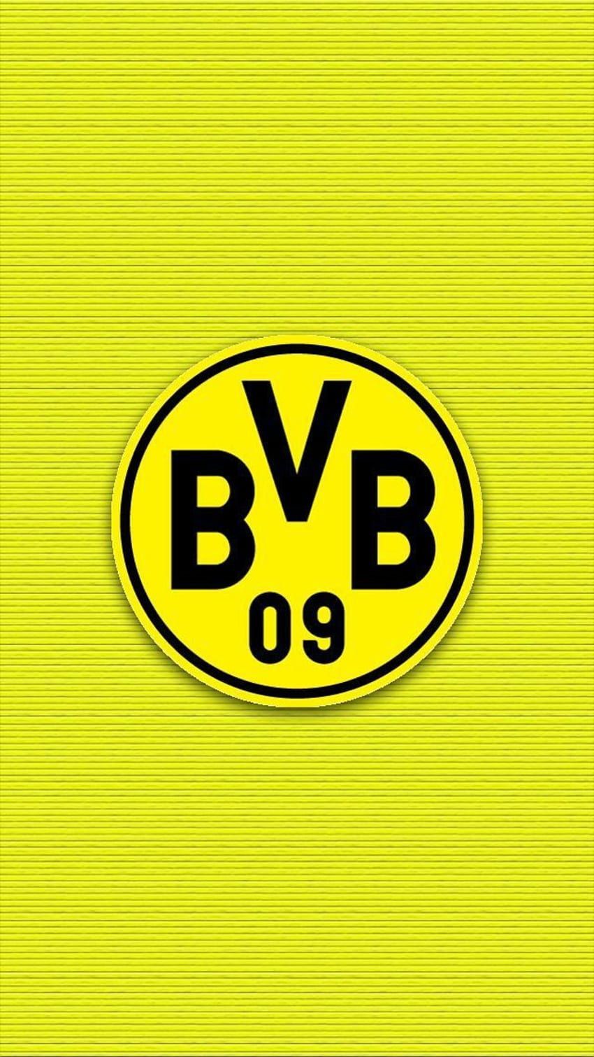 BVB-Logo, Gelber Hintergrund, Minimalismus, Linien, HD, Sperrbildschirm fürs iPhone