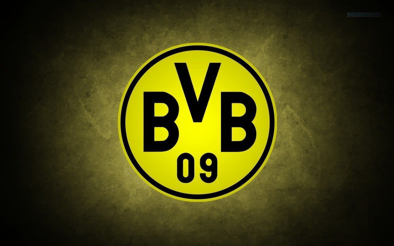 BVB-Logo, Dunkler Hintergrund, Lichtschein, Minimalismus, HD Wallpaper