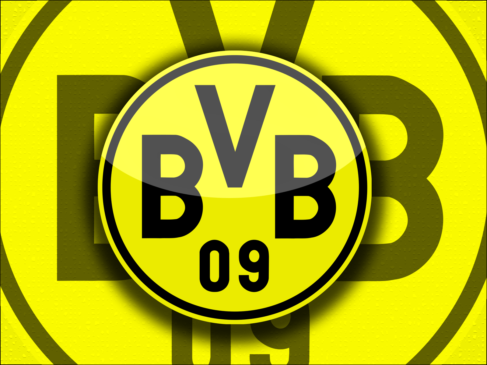 BVB-Logo, Gelber Hintergrund, Grafikdesign, Vergrößert, HD Wallpaper