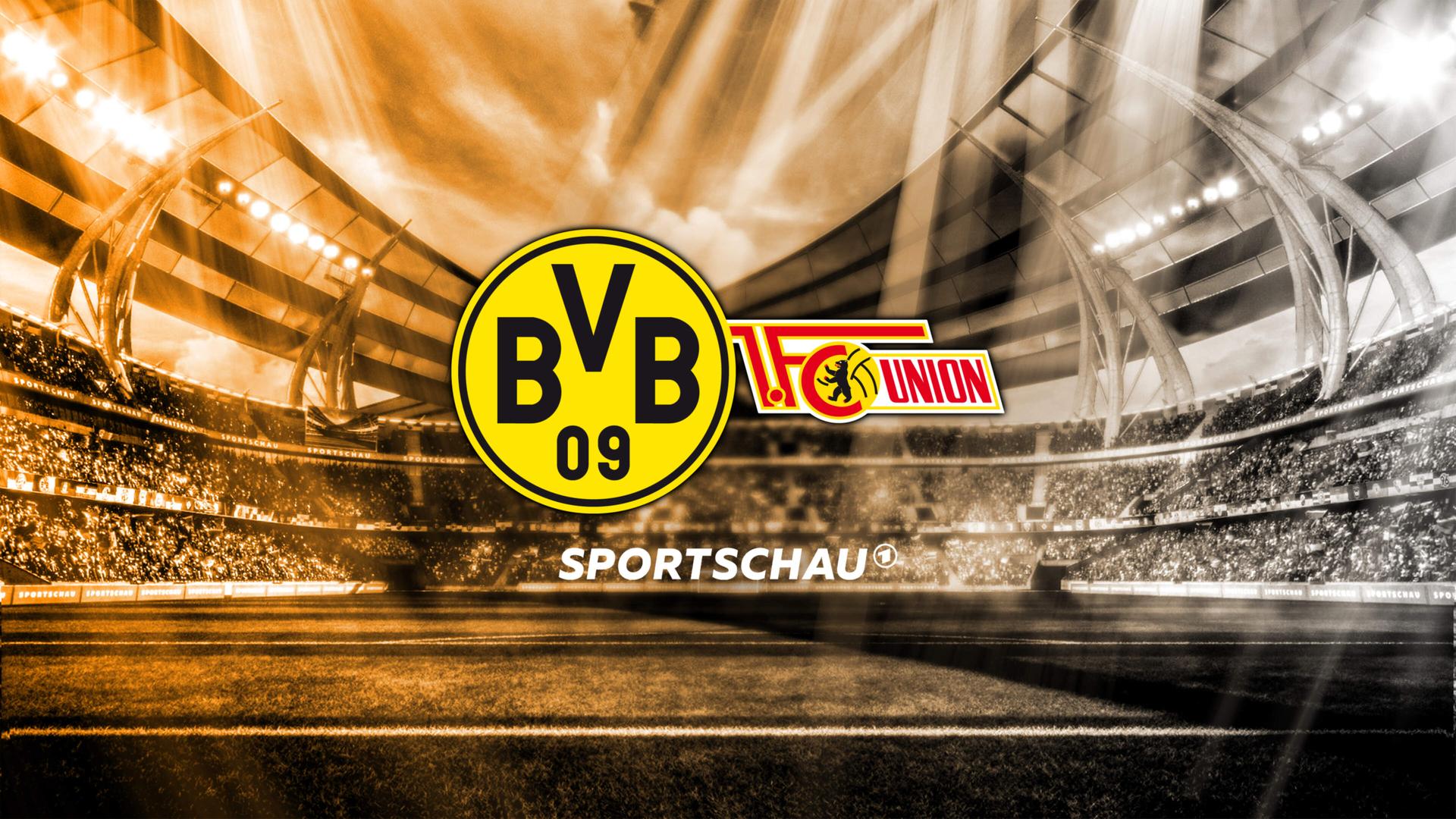 BVB-Logo, 1. FC Union Berlin, Sportschau, Stadion, Flutlicht, Full HD, Windows-Hintergrundbild