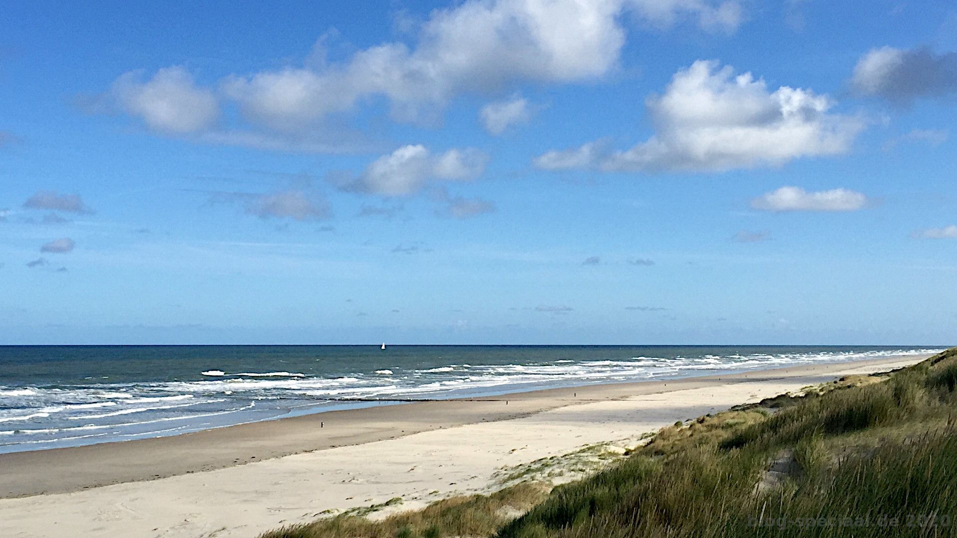 Strand, Dünen, Meer, Wolken, Küste, 1920x1080, Full-HD-Hintergrundbild für PC