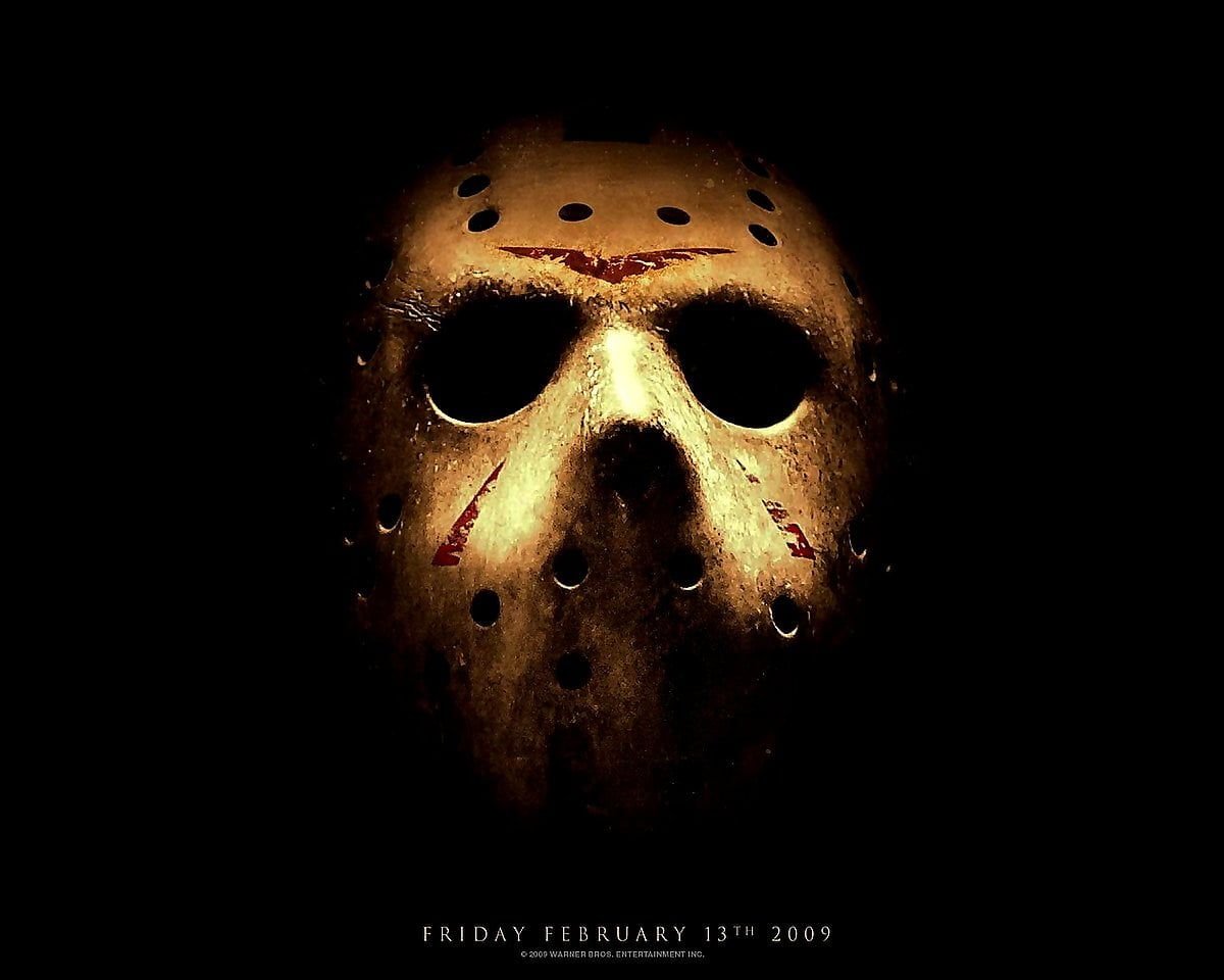 Jason Voorhees, Freitag der 13., Hockeymaske, Schwarzer Hintergrund, Horrorfilm, Wallpaper