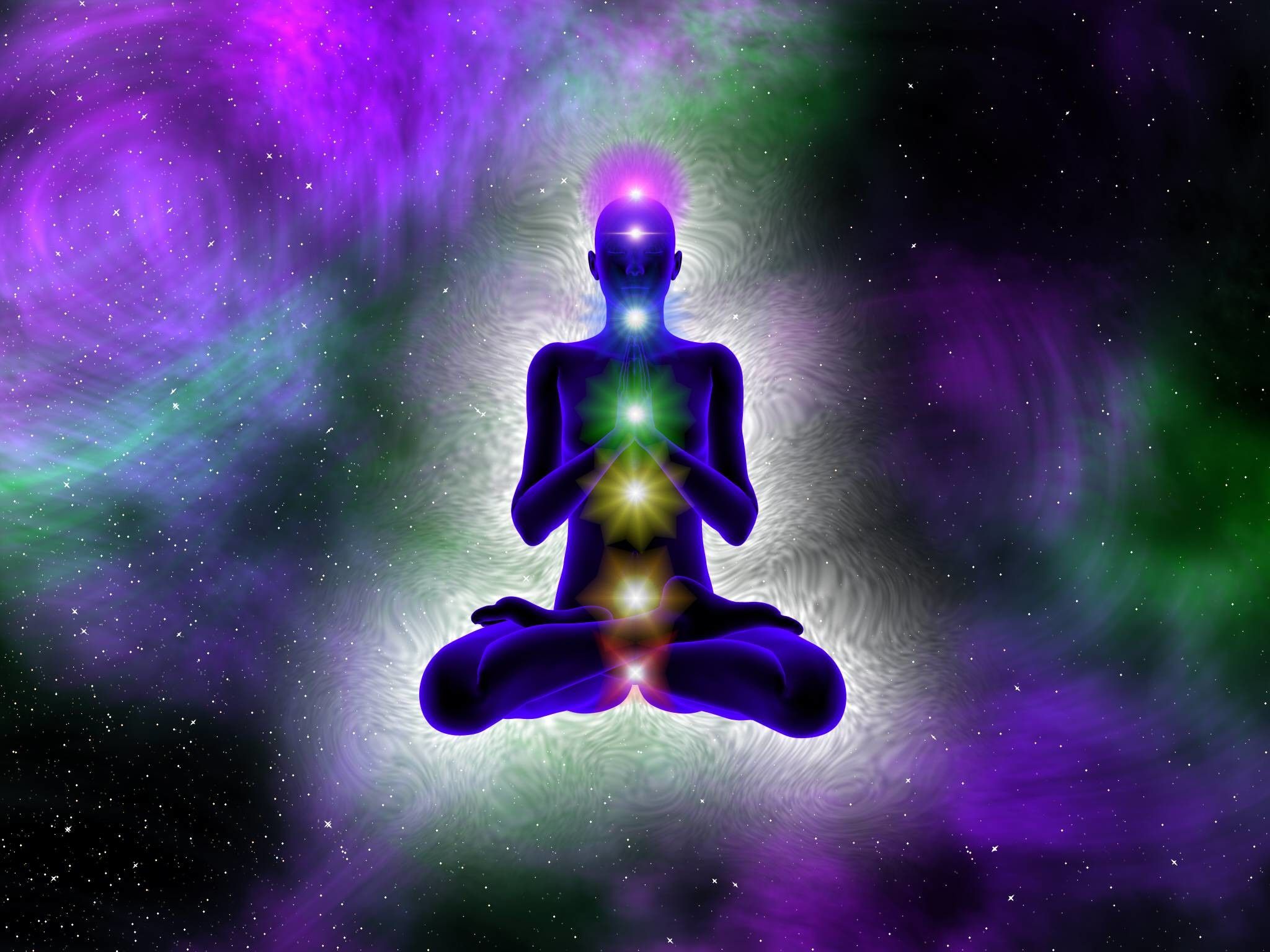 Meditation, Chakren, Aura, Nebel, Lila Licht, Full HD, iPad-Hintergrundbild