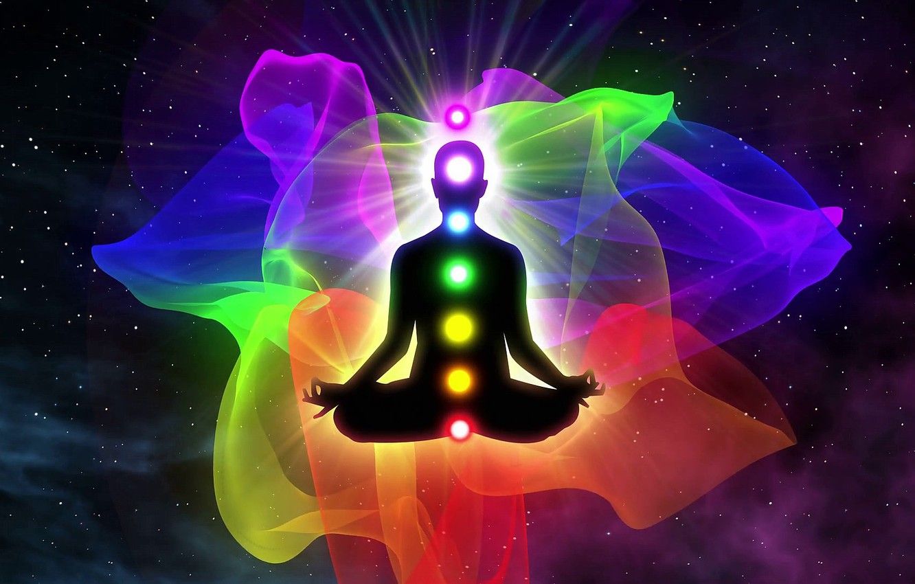 Meditation, Chakren, Aura, Farbwellen, Regenbogenfarben, HD, Desktop-Hintergrund