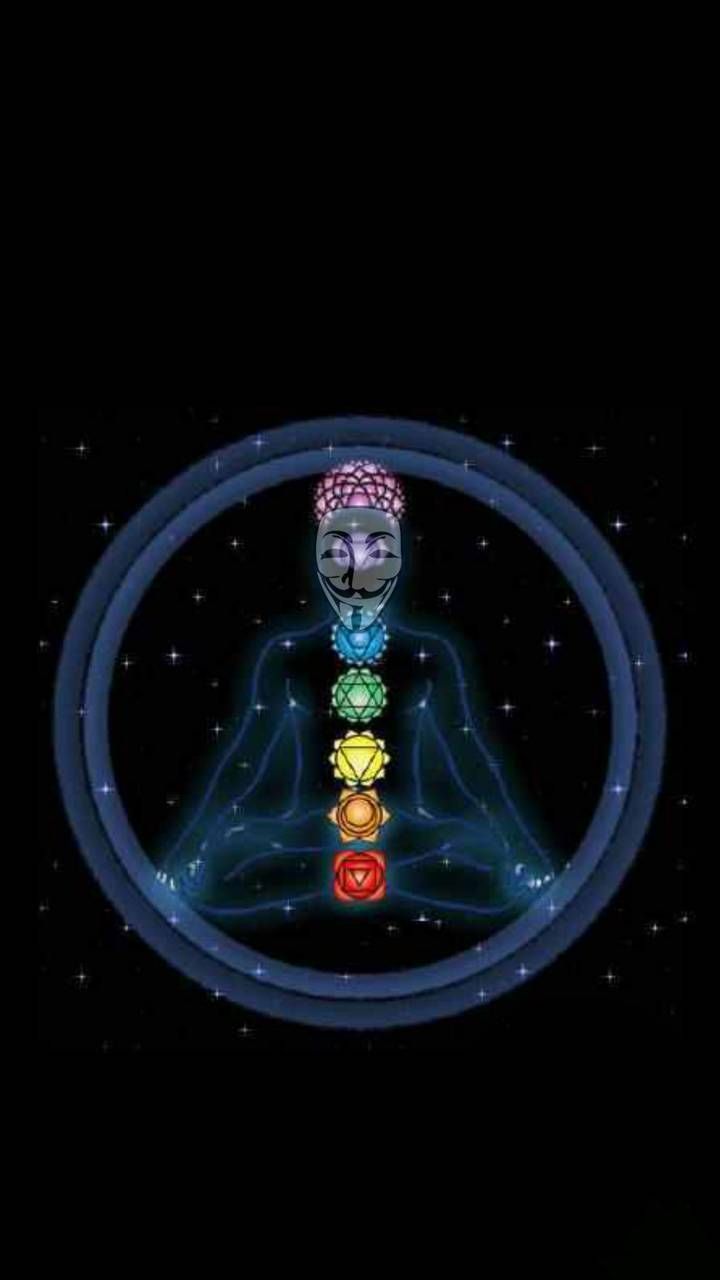 Meditation, Chakren, Kreis, Dunkler Hintergrund, Minimalistisch, Sperrbildschirm fürs iPhone