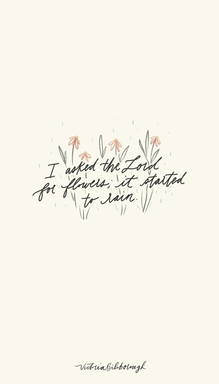 Bibelzitat, Handschrift, Blumen, Cremeweiß, Minimalistisch, Hintergrundbild fürs Handy