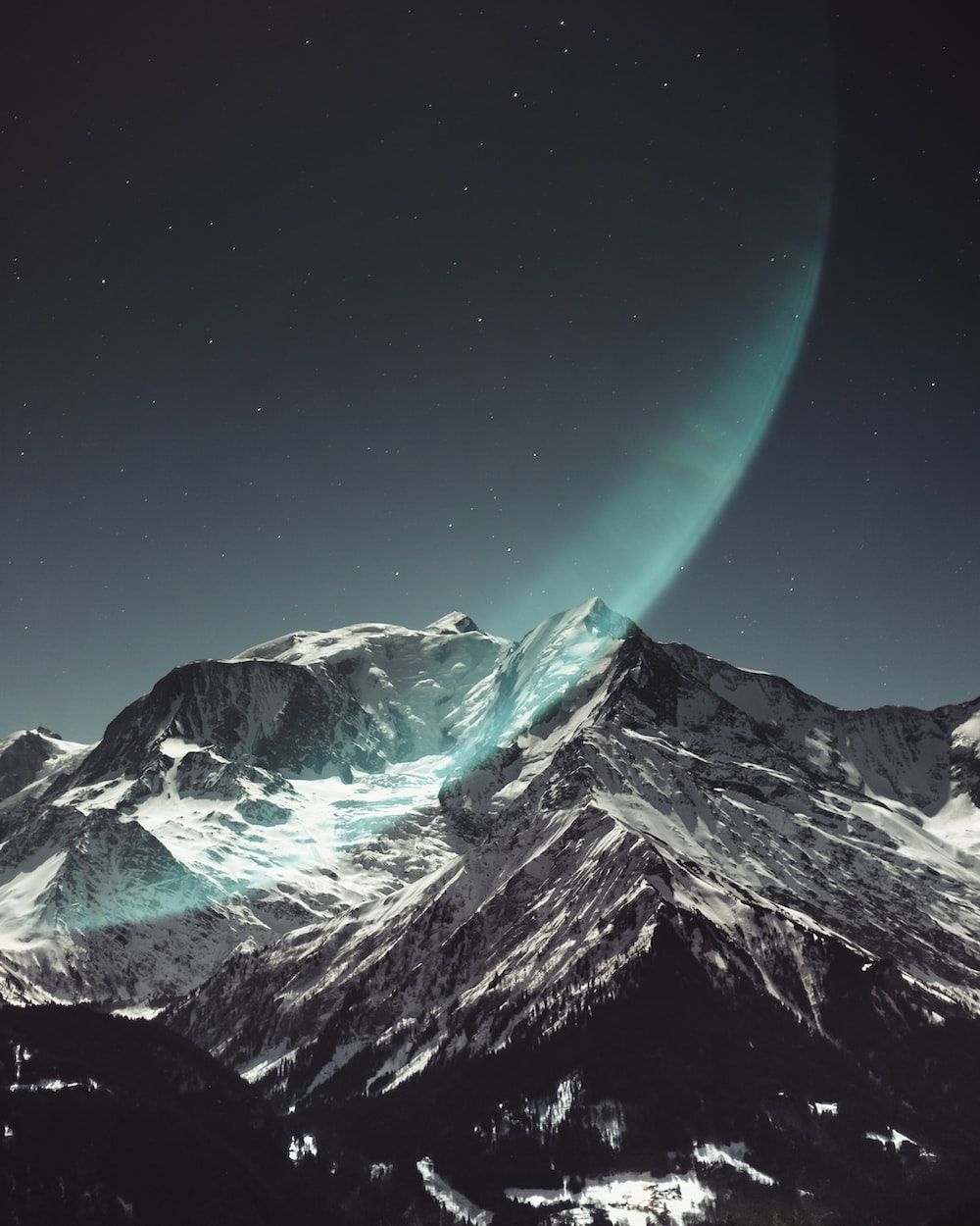 Berggipfel, Planet, Schnee, Surreal, Grau, HD, Hintergrundbild fürs Tablet