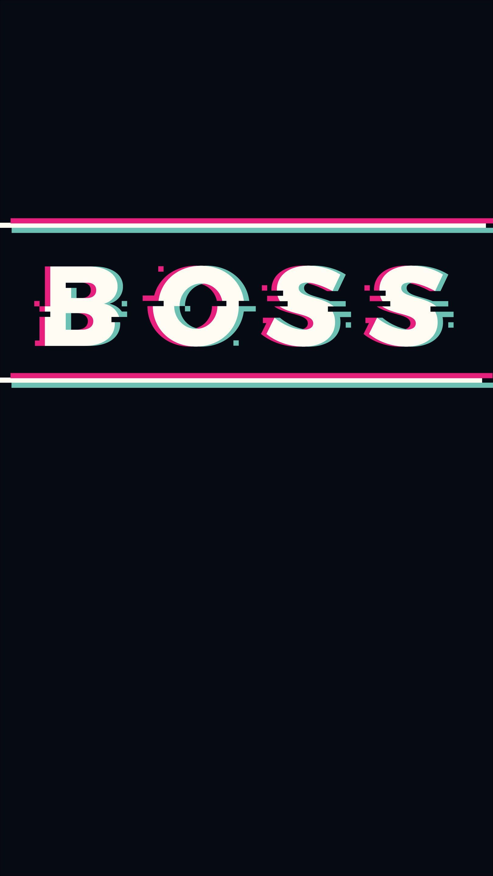 Hugo Boss, BOSS-Logo, Glitch-Effekt, Dunkelblau, Minimalistisch, Android-Hintergrundbild