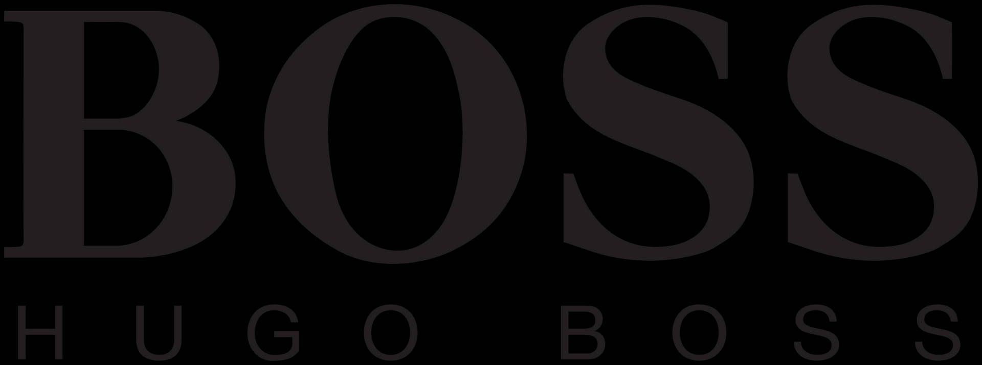 Hugo Boss, BOSS-Logo, Schwarz auf Schwarz, Typografie, Dunkel, Full HD, Windows-Hintergrundbild