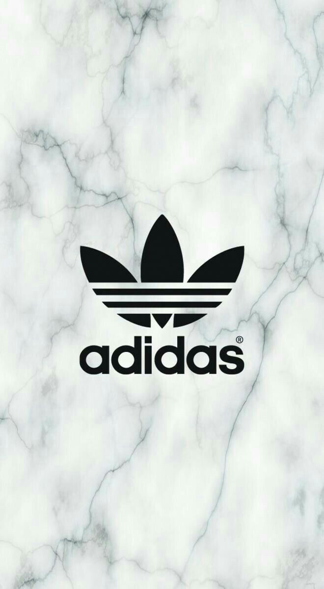 Adidas Originals, Trefoil-Logo, Adidas, Marmor, Weiß, Minimalistisch, Hintergrundbild fürs Handy