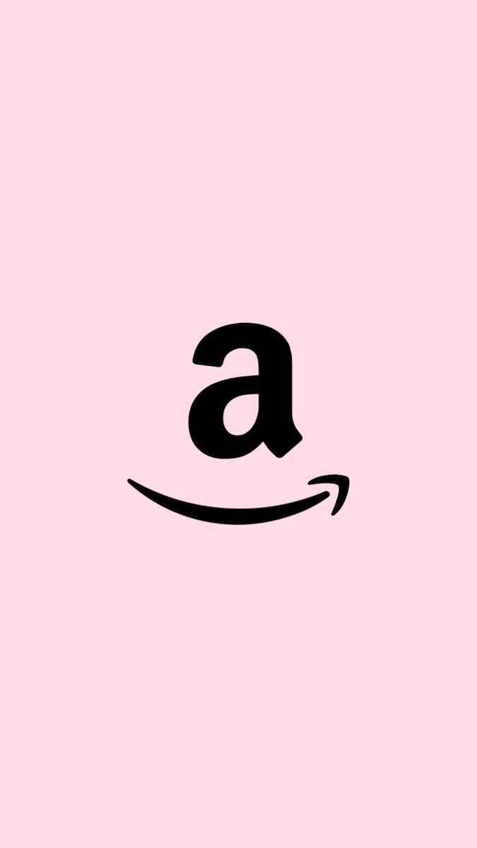 Amazon-Logo, Amazon, Minimalistisch, Rosa Hintergrund, Pastell, Sperrbildschirm fürs iPhone