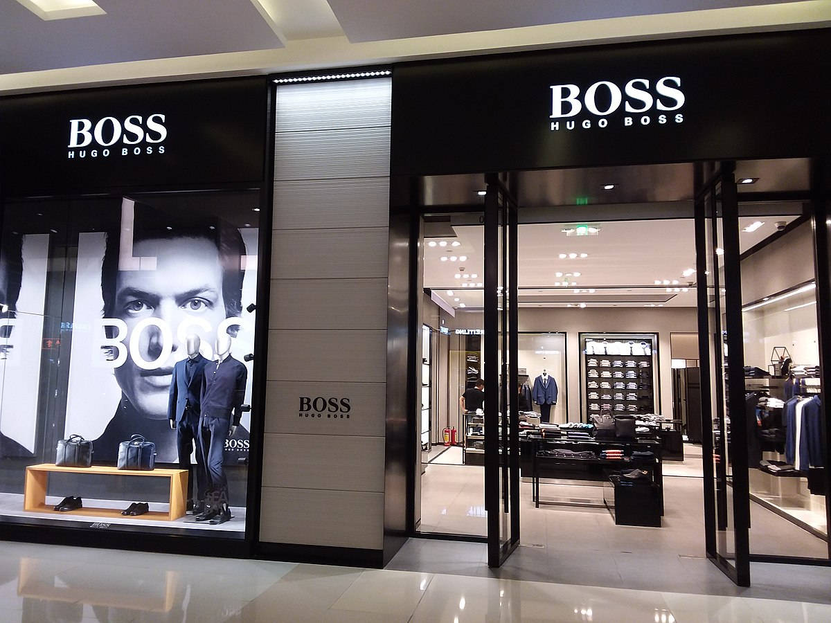 Hugo Boss, Boutique, Ladengeschäft, Schaufenster, Herrenmode, Hintergrundbild fürs iPad