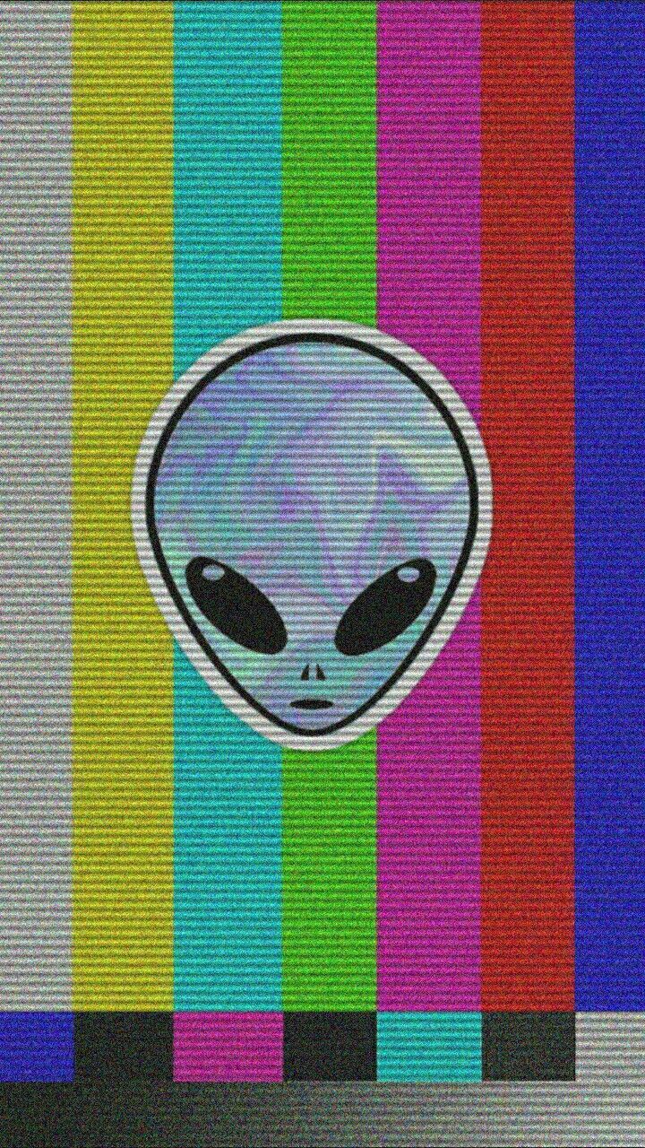 Alien, Testbild, Farbbalken, Retro, Rauschen, HD, Sperrbildschirm fürs iPhone