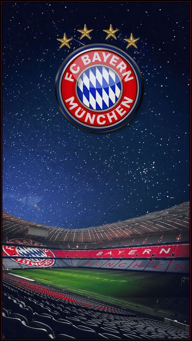 FC Bayern München, Vereinswappen, Vier Sterne, Allianz Arena, Dunkelblau, HD, Handy-Hintergrund