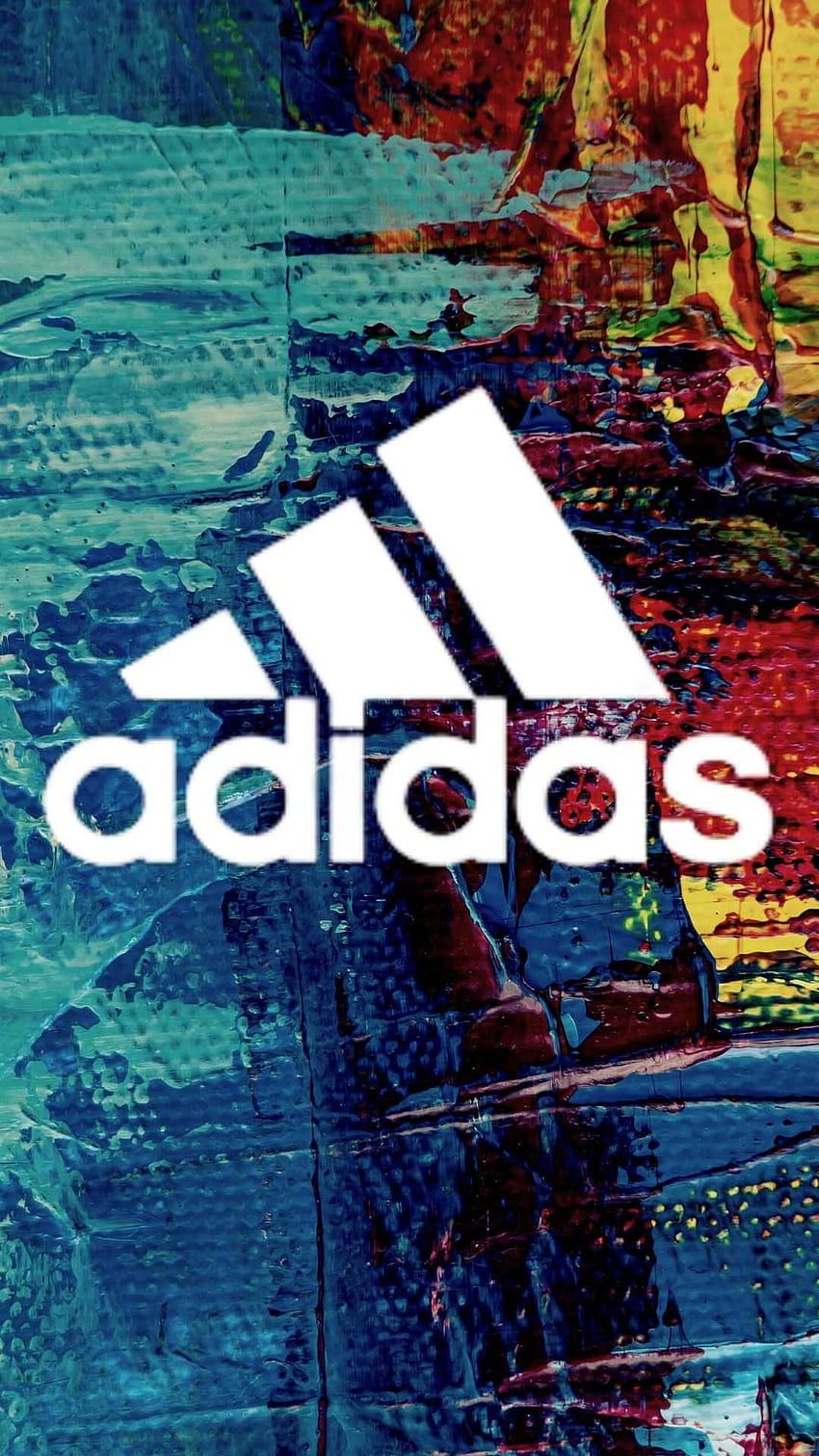 Adidas, Performance-Logo, Glitch-Effekt, Bunt, Abstrakt, HD, Handy-Hintergrund