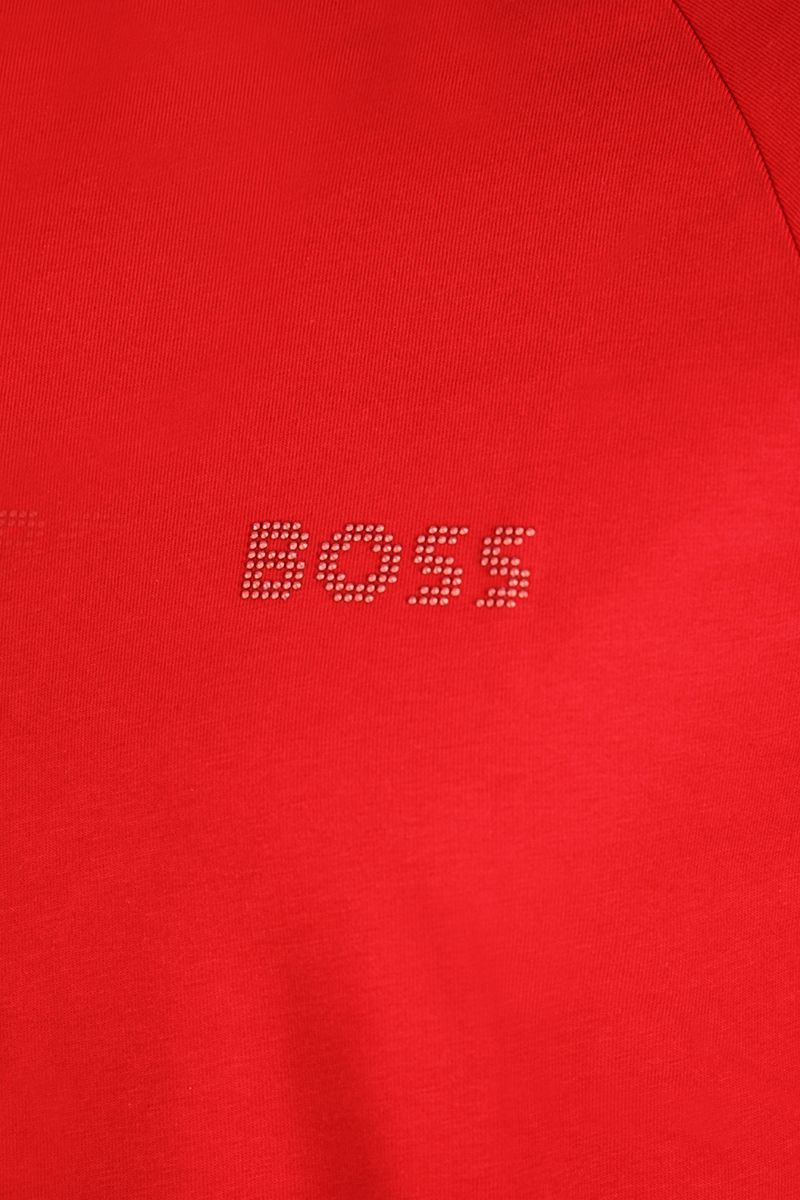 Hugo Boss, BOSS-Logo, Roter Stoff, Minimalistisch, Rot, HD, Handy-Hintergrund im Hochformat