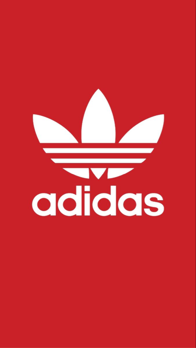Adidas, Trefoil-Logo, Roter Hintergrund, Minimalistisch, Sperrbildschirm fürs iPhone