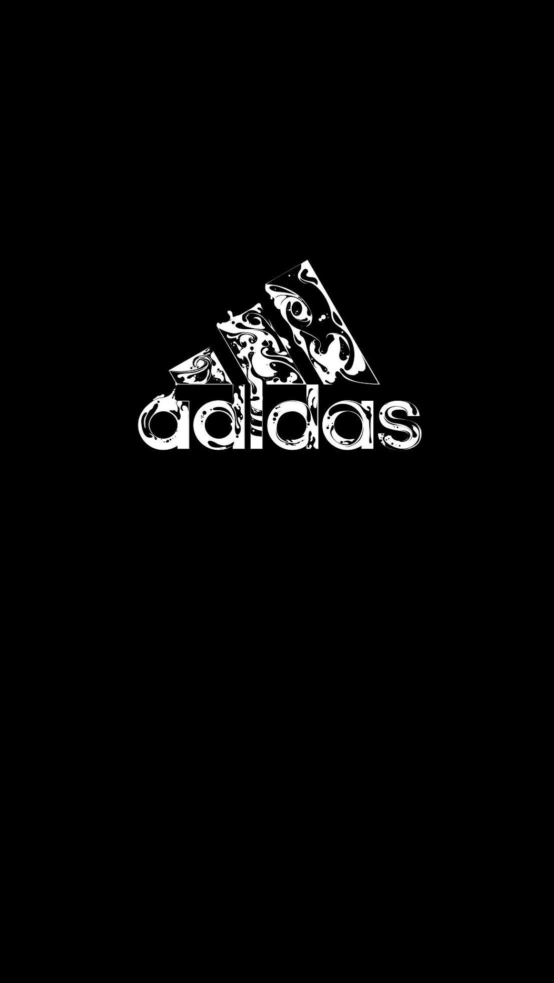 Adidas, Performance-Logo, Graffiti, Schwarzer Hintergrund, Minimalistisch, Sperrbildschirm fürs iPhone