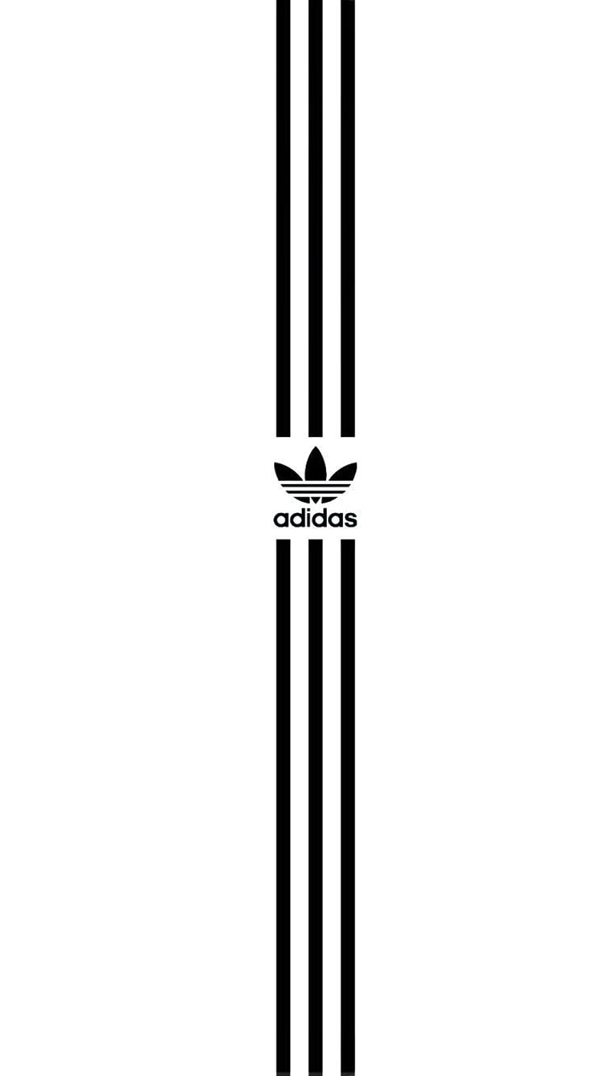 Adidas, Drei Streifen, Trefoil-Logo, Weißer Hintergrund, Minimalistisch, Sperrbildschirm fürs iPhone