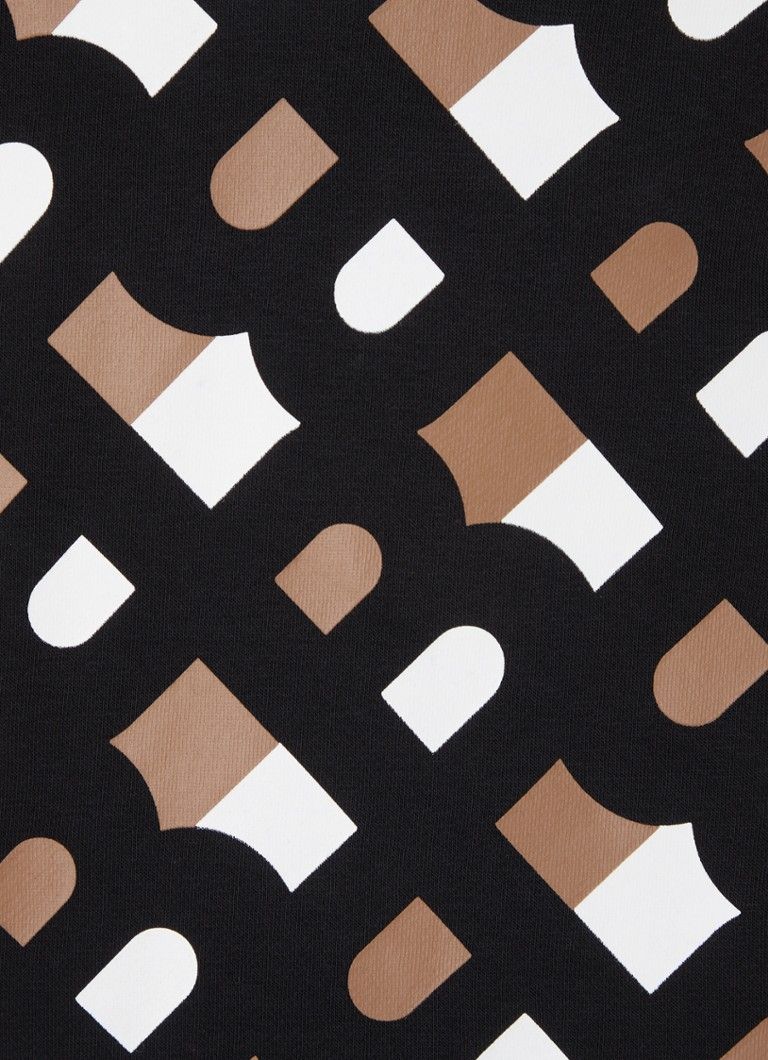 Hugo Boss, B-Monogramm, Muster, Schwarz-Beige, Grafisch, Hintergrundbild fürs Tablet