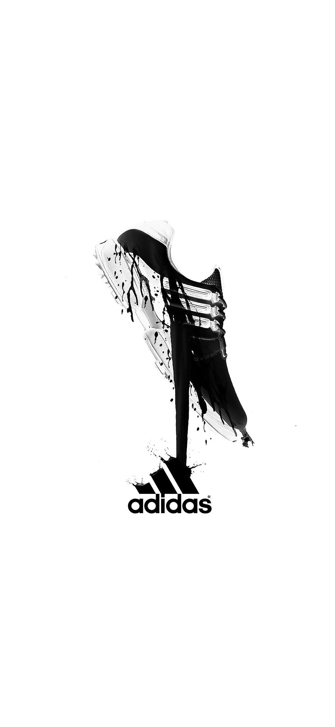 Adidas, Gitarre, Silhouette, Weißer Hintergrund, Minimalistisch, Sperrbildschirm fürs iPhone