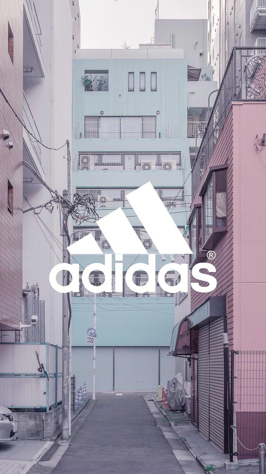 Adidas, Performance-Logo, Gasse, Stadt, Japan, Pastell, HD, Sperrbildschirm fürs iPhone