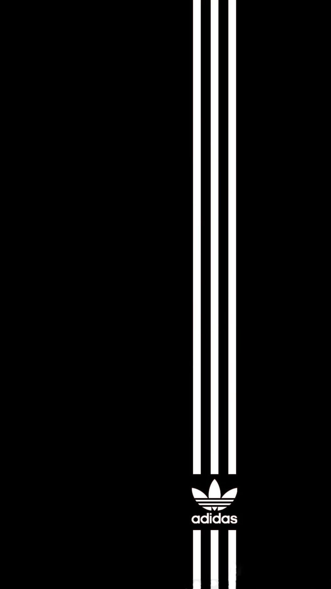 Adidas, Drei Streifen, Schwarz-Weiß, Minimalistisch, Full HD, Handy-Hintergrund im Hochformat