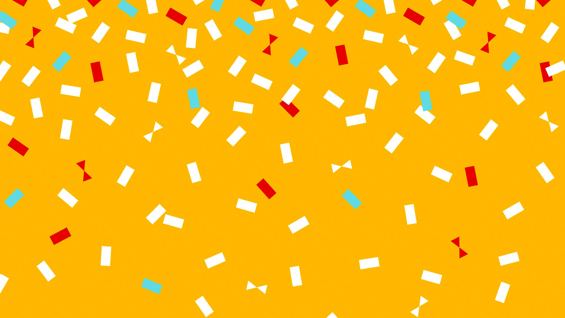 McDonald's, Muster, Konfetti, Gelber Hintergrund, Abstrakt, Full HD Wallpaper