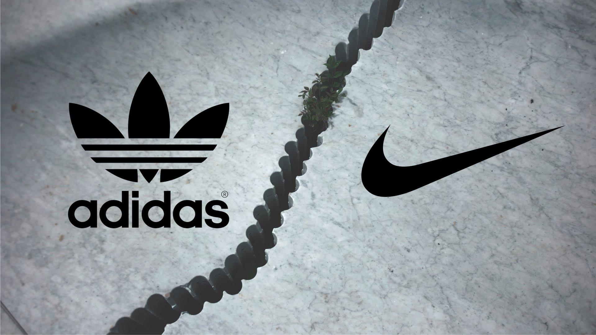 Adidas, Nike, Swoosh, Trefoil-Logo, Seil, Rivalität, Grau, Full HD, PC-Hintergrundbild