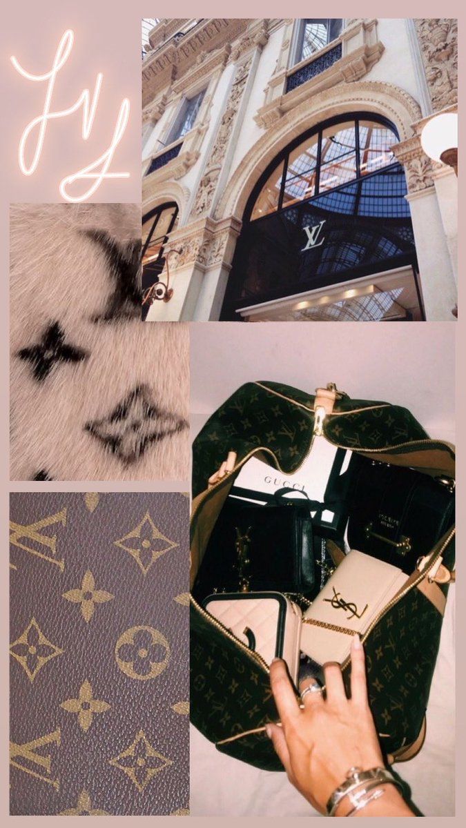 Louis Vuitton, Fotocollage, Ästhetik, Luxus, Boutique, Rosa, Android-Hintergrundbild