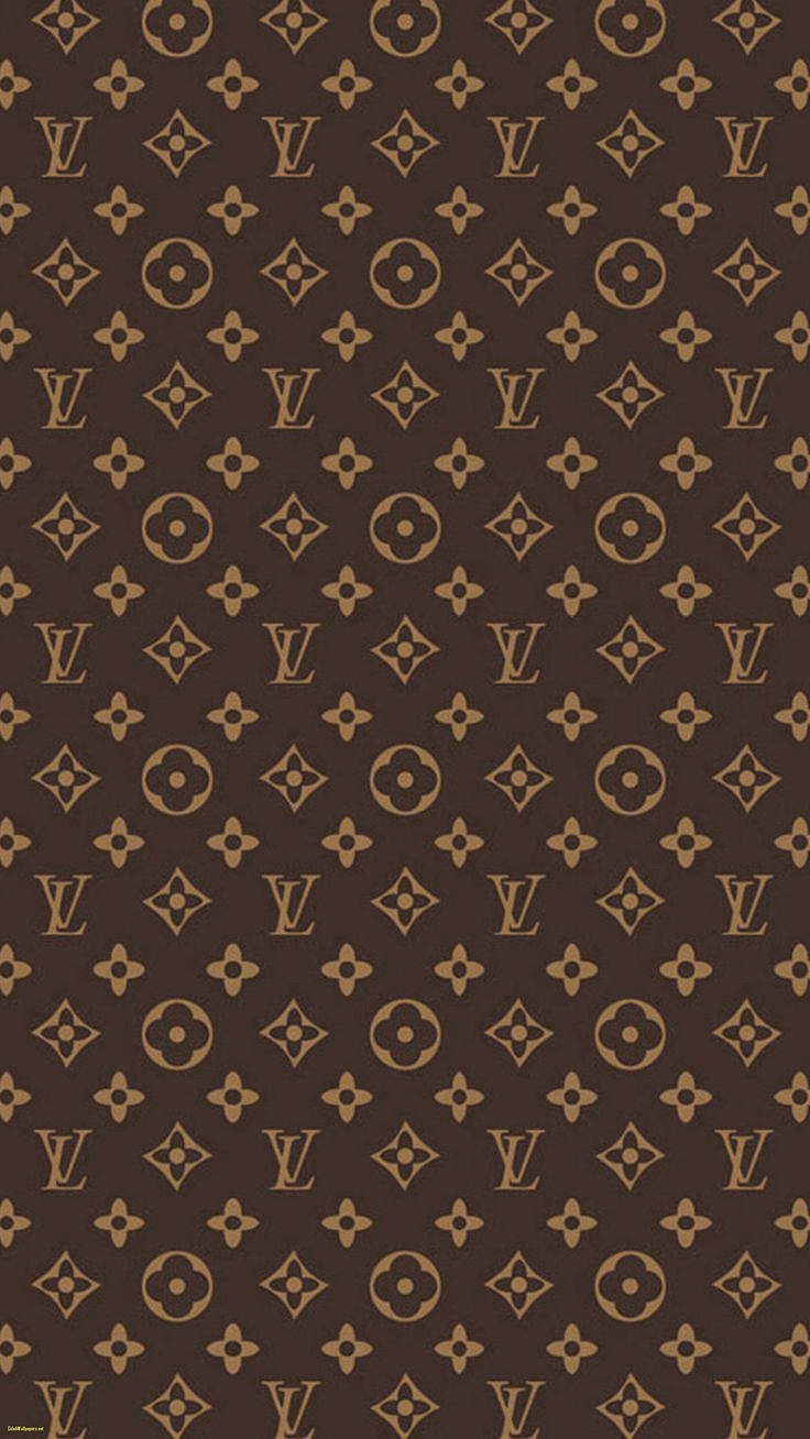 Louis Vuitton, Monogramm, Muster, Braun, Klassisch, HD, Handy-Hintergrund im Hochformat