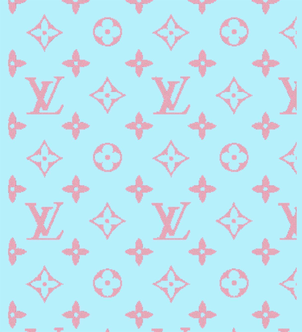 Louis Vuitton, Monogramm, Hellblau, Rosa, Pastell, Hintergrundbild für iPad und Tablet