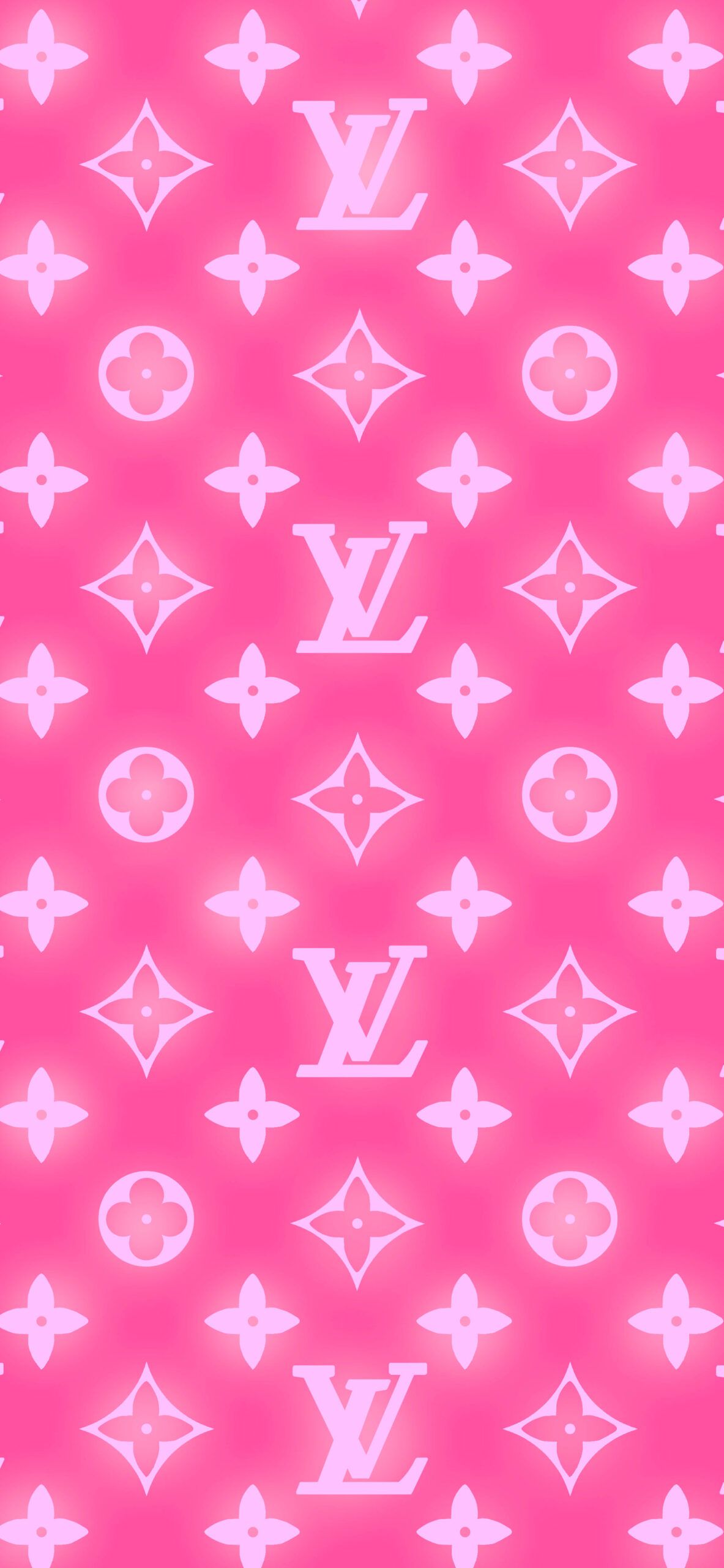 Louis Vuitton, Monogramm, Pink, Muster, Knallig, Hochformat, Hintergrundbild fürs Smartphone