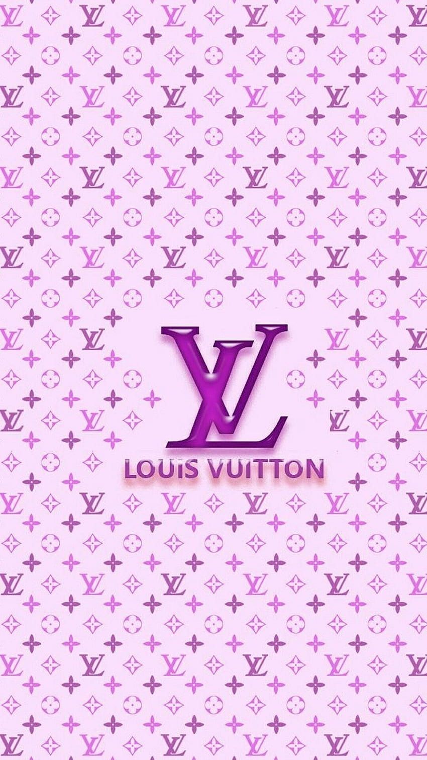 Louis Vuitton, Logo, Monogramm, Lila, Rosa, HD, Handy-Hintergrund im Hochformat