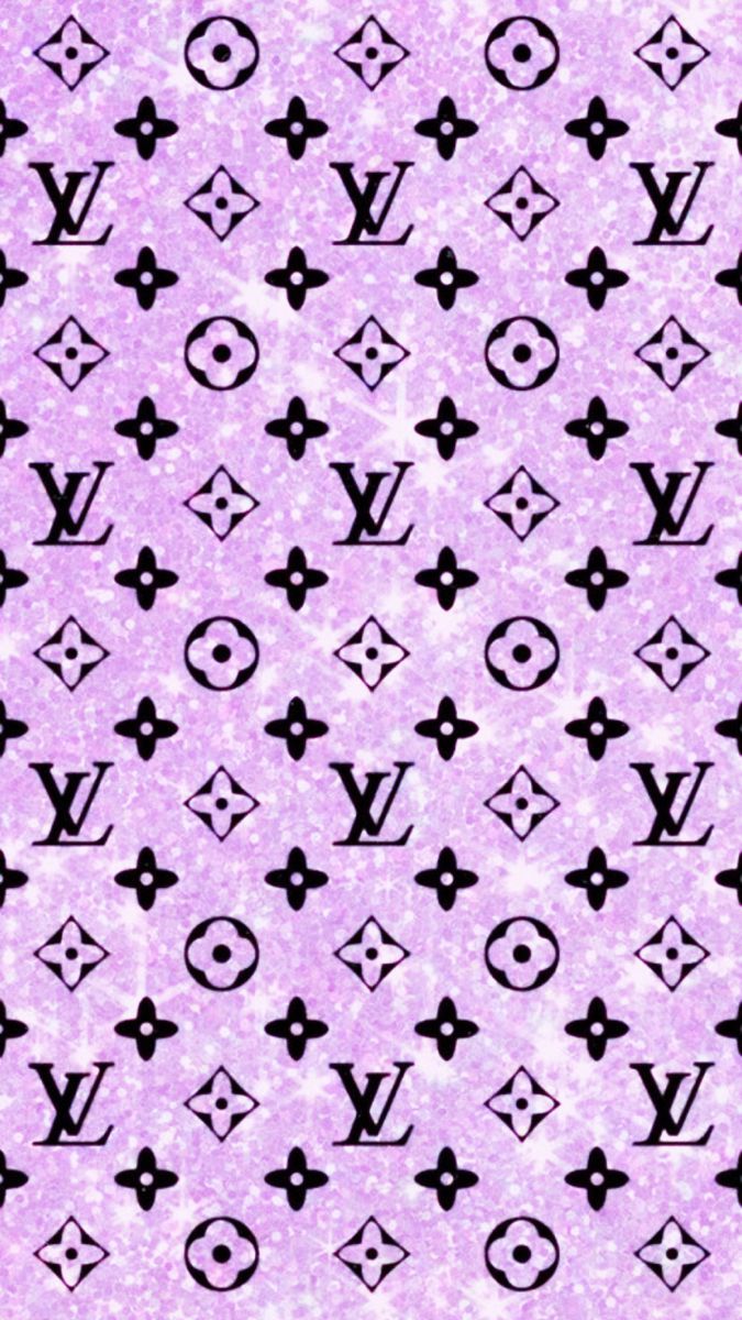 Louis Vuitton, Monogramm, Lila, Schwarz, Muster, Hochformat, Hintergrundbild fürs Smartphone