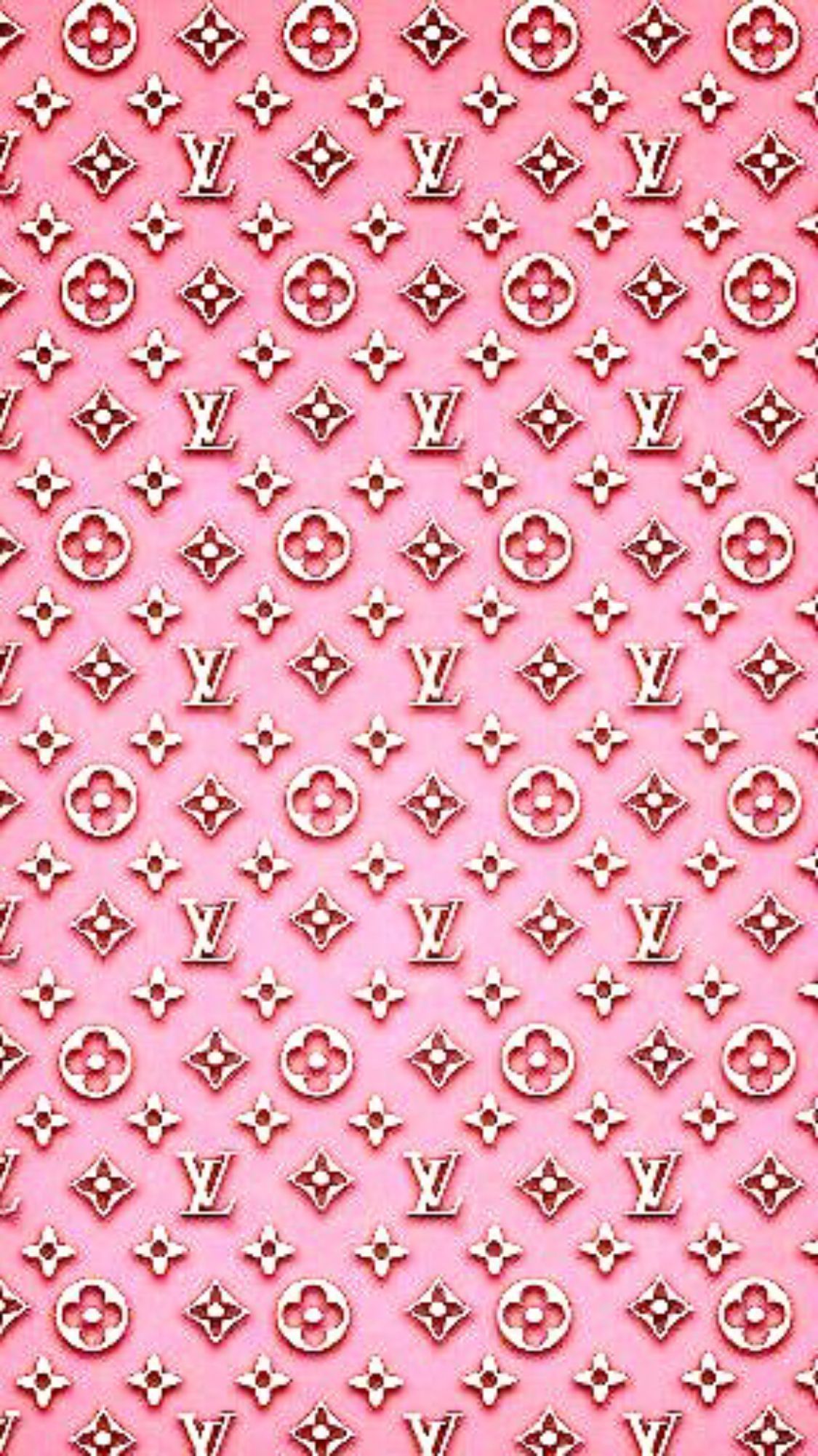 Louis Vuitton, Monogramm, Rosa, Rot, Muster, Full HD, Hintergrundbild fürs Handy