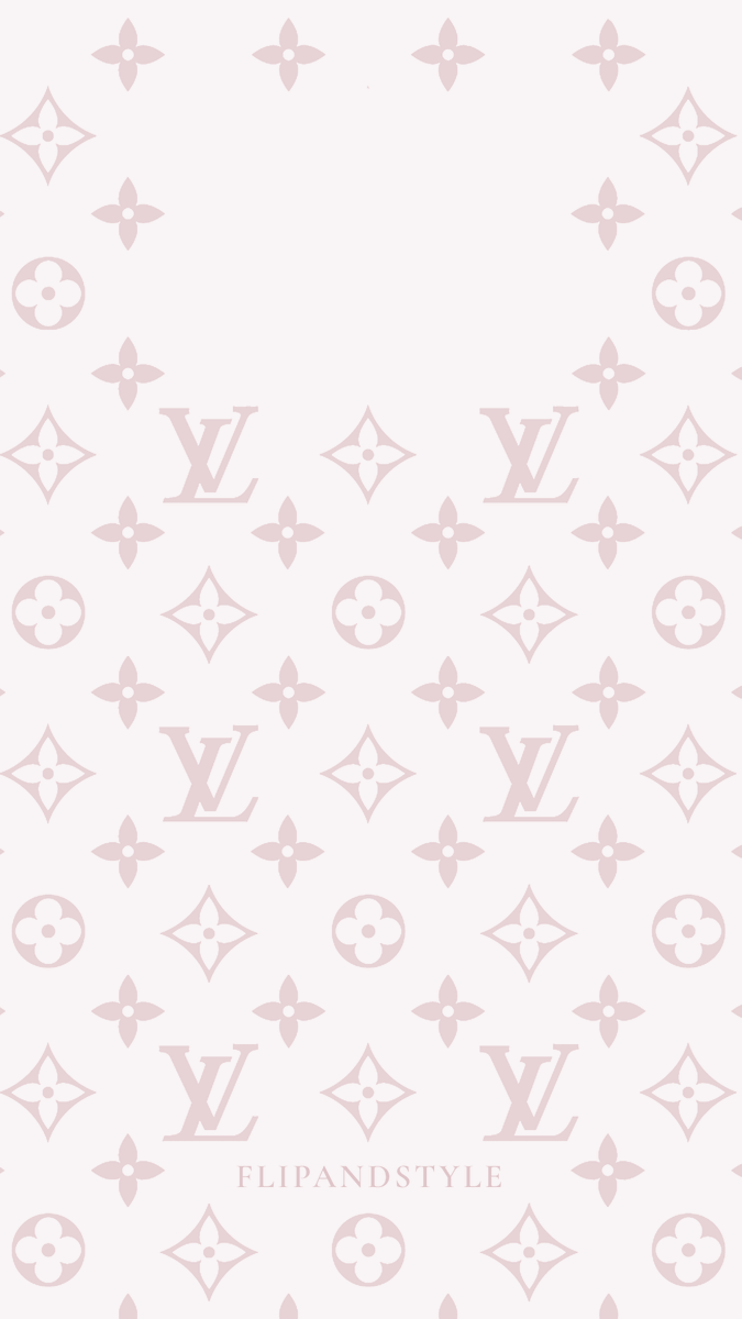 Louis Vuitton, Monogramm, Weiß, Zartrosa, Dezent, Hochformat, Hintergrundbild fürs Smartphone