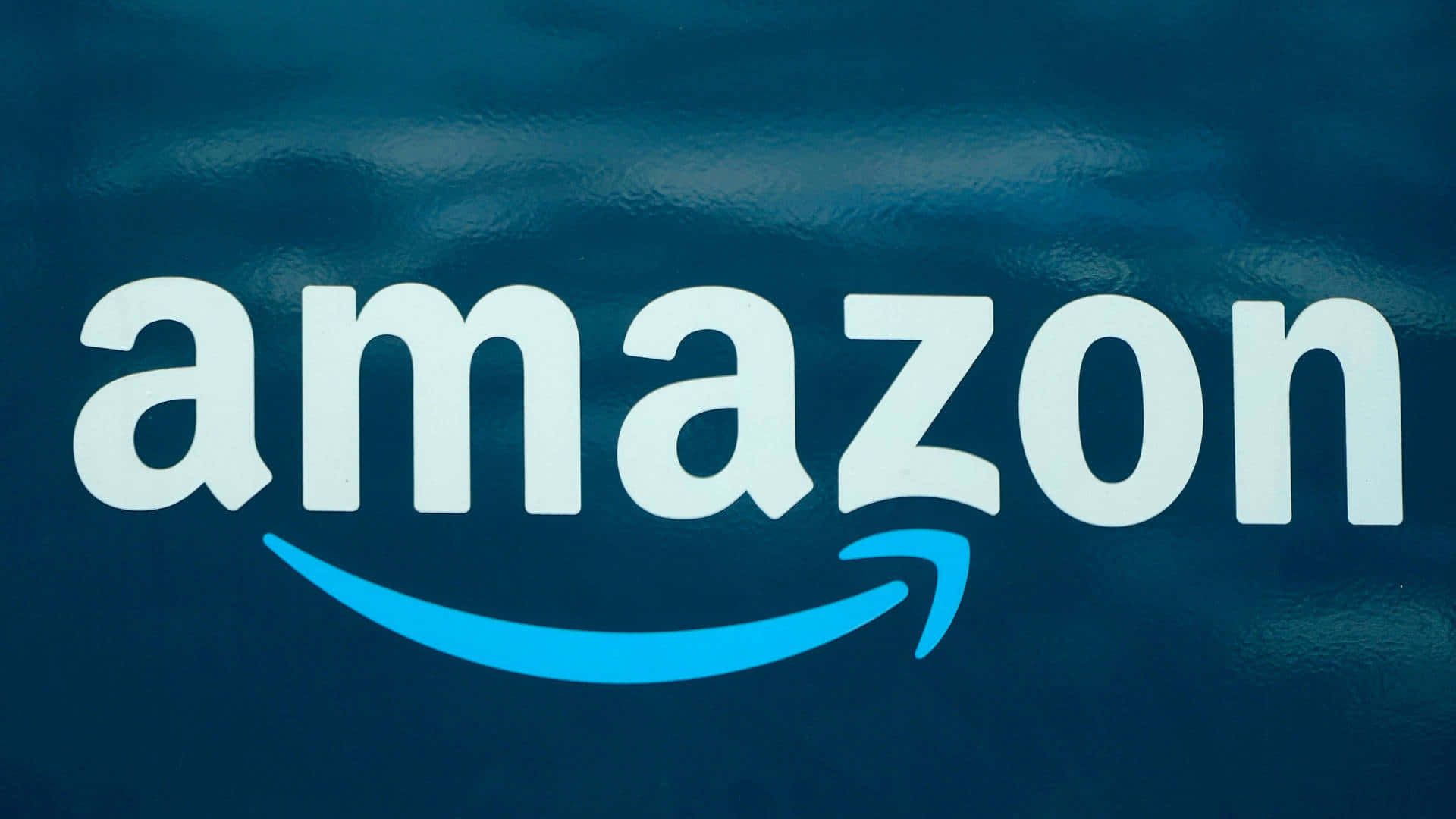 Amazon-Logo, Amazon, Online-Handel, Blauer Hintergrund, Wolken, Full HD Wallpaper
