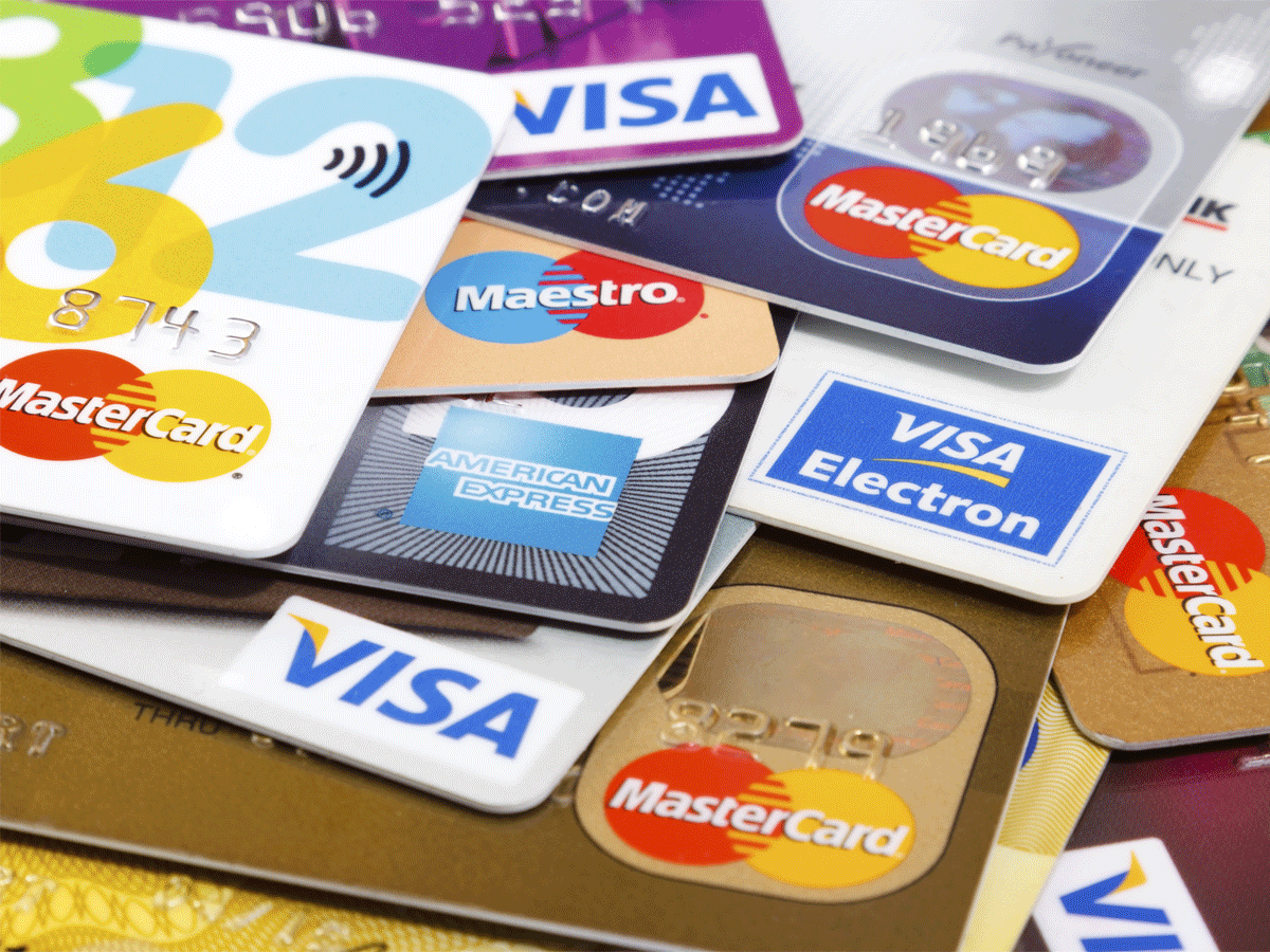 Visa, Mastercard, Maestro, Visa Electron, American Express, Kreditkarten, Hintergrundbild fürs Tablet