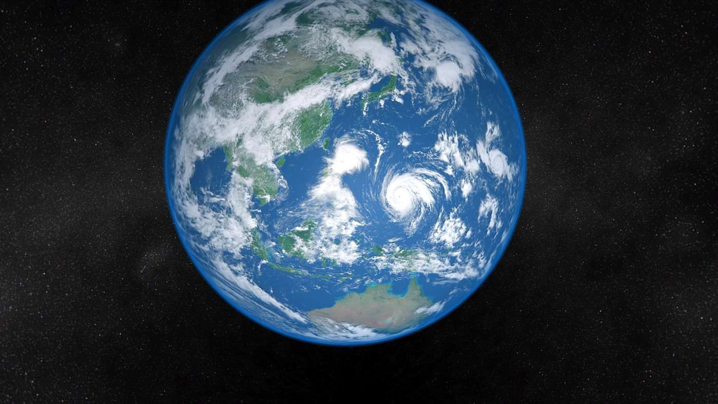 Erde, Weltall, Wirbelsturm, Planet, Sterne, 16:9, HD-Hintergrundbild für den Desktop