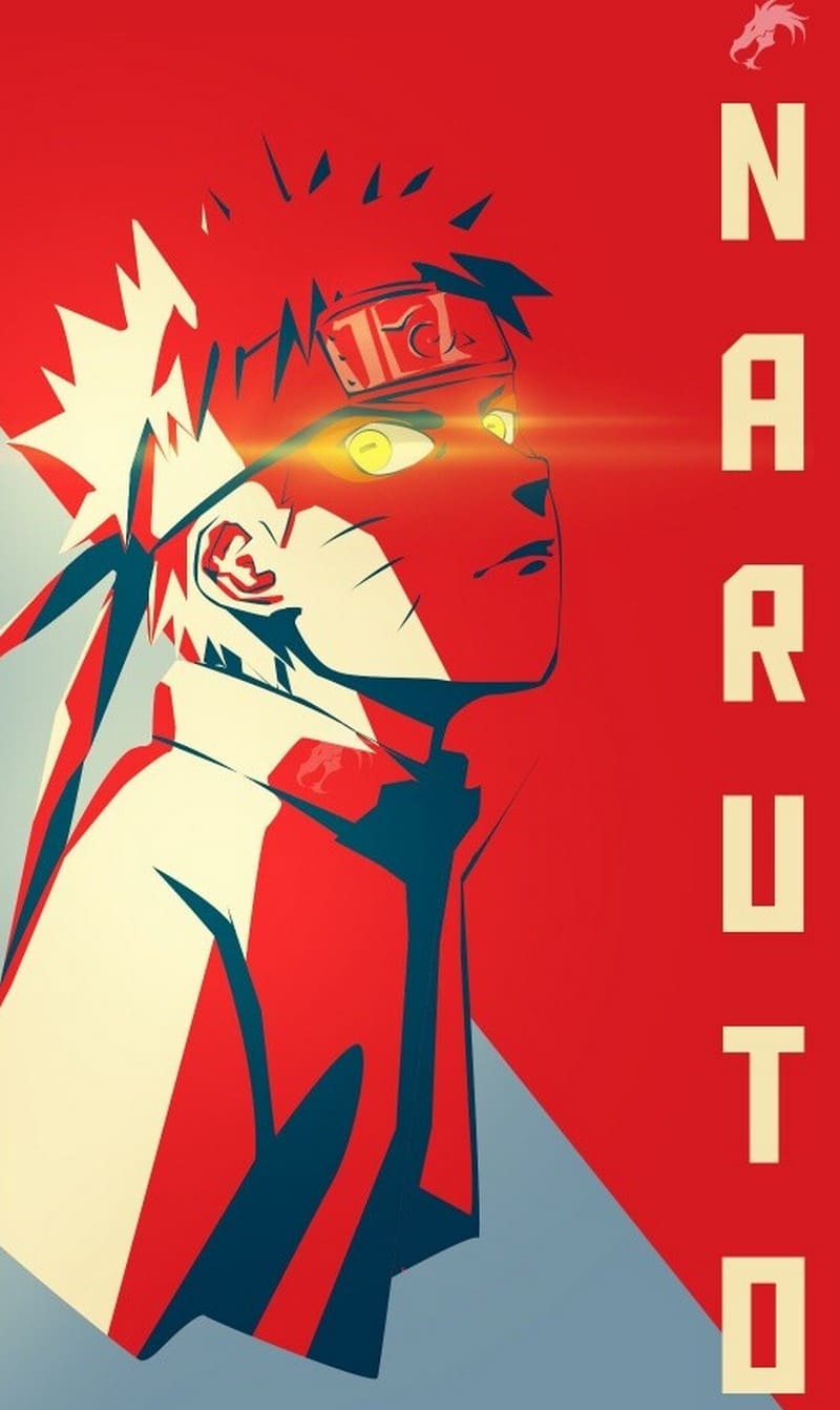 Naruto, Naruto Uzumaki, Anime, Pop-Art, Rot, HD, Sperrbildschirm fürs iPhone