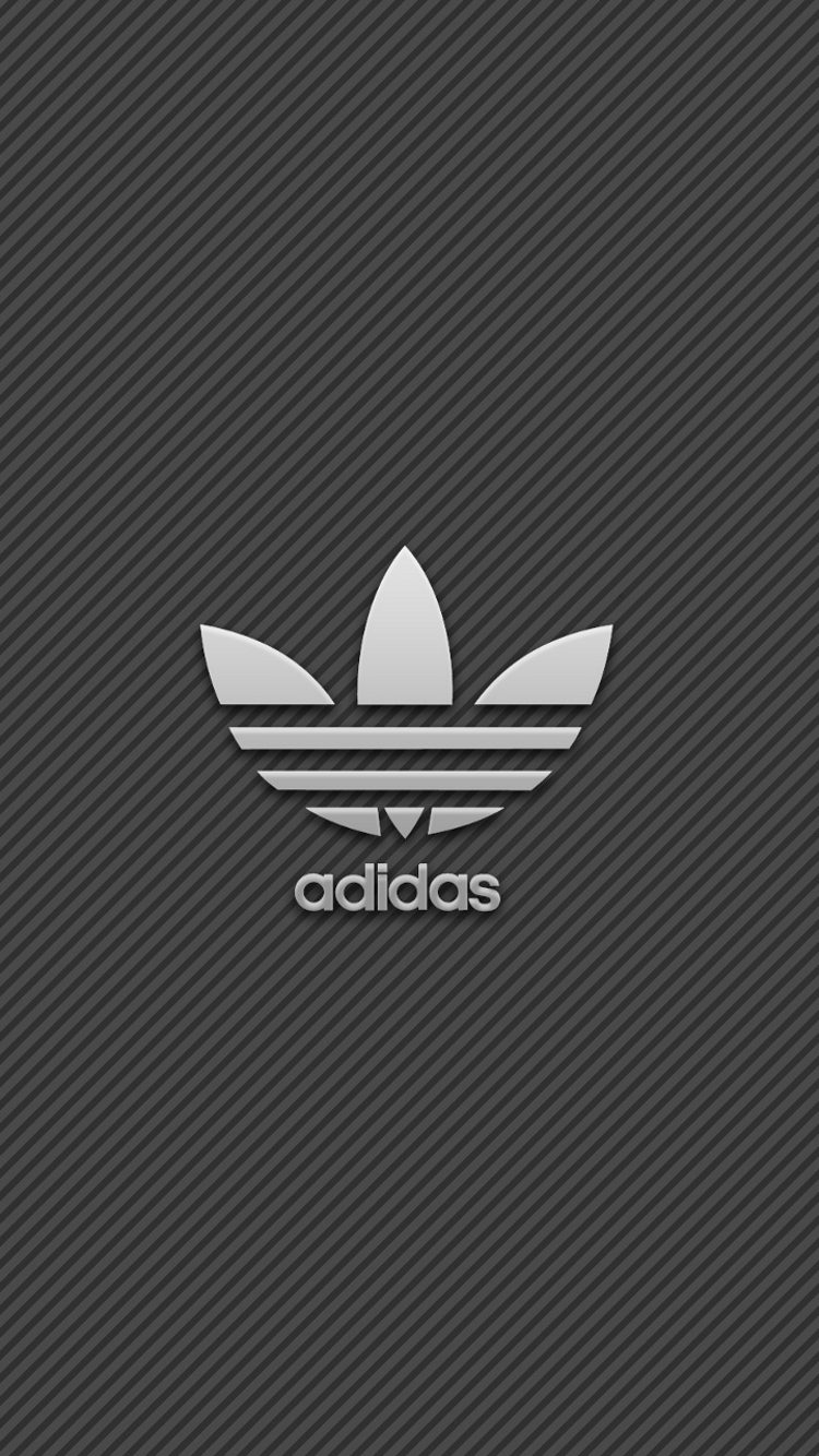 Adidas, Kleeblatt-Logo, Karbon-Muster, Grau, Minimalistisch, HD, iPhone-Hintergrundbild