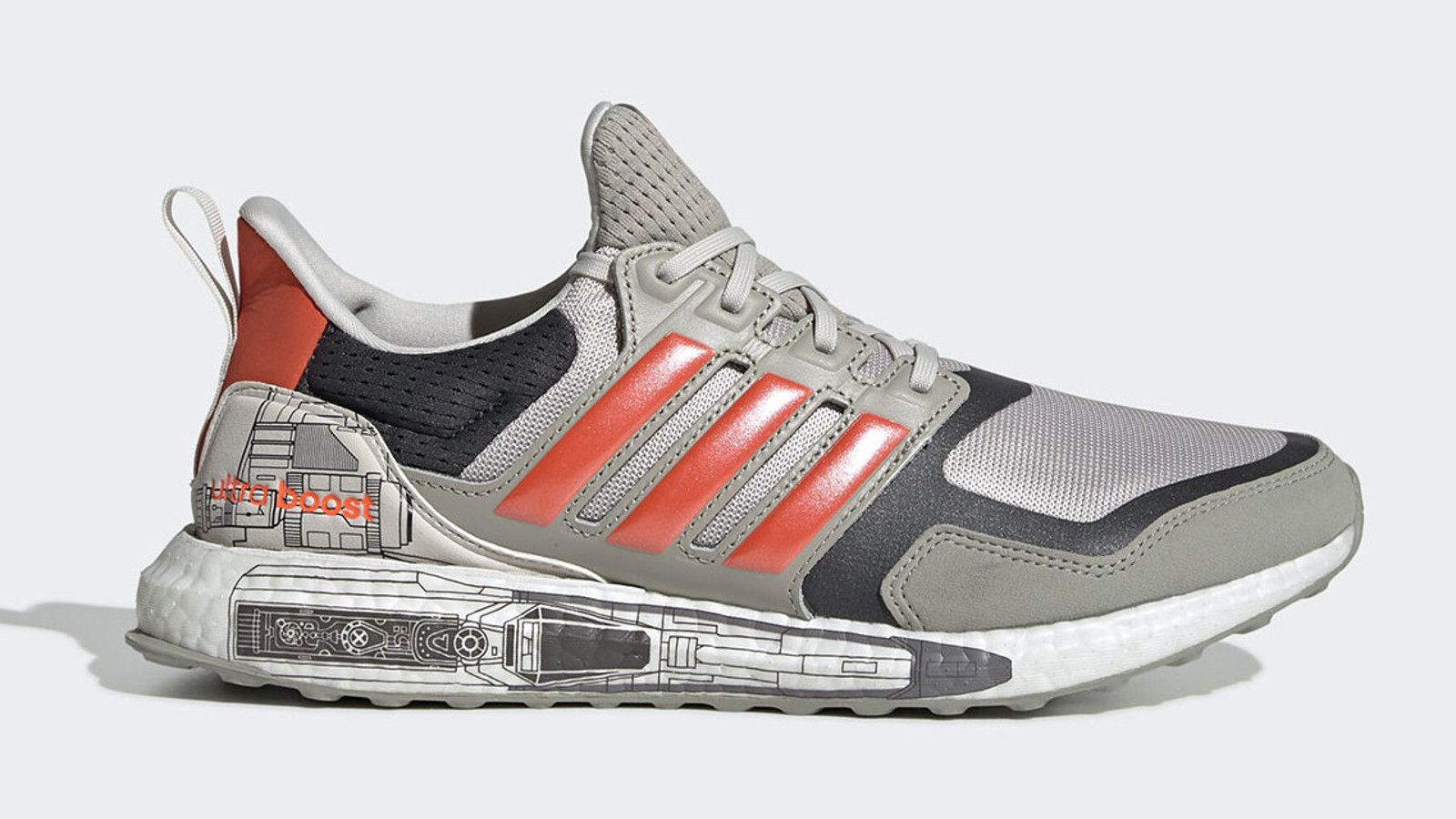 Adidas Ultraboost, Adidas, Laufschuh, Sneaker, Grau, Orange Streifen, HD, PC-Hintergrundbild