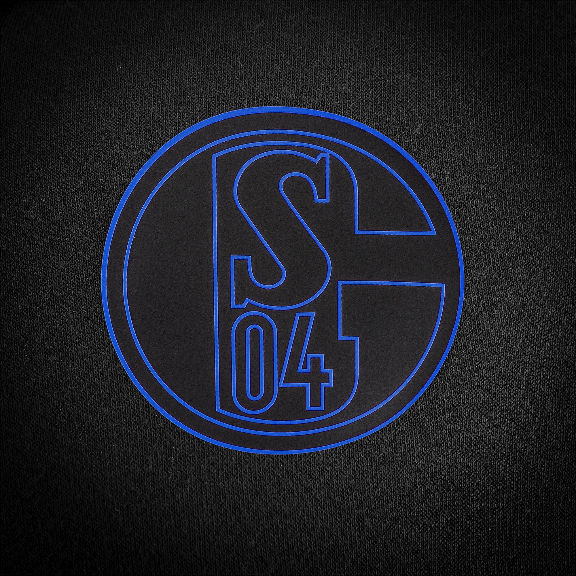 FC Schalke 04, Schalke, Vereinswappen, Blaues Logo, Schwarzer Hintergrund, Fußball, Full HD Wallpaper