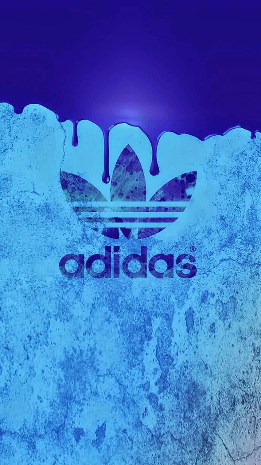 Adidas, Kleeblatt-Logo, Eis, Blau, Tropfen, HD, Sperrbildschirm fürs iPhone