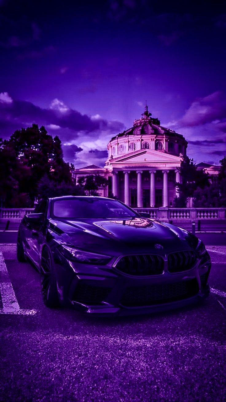 Sportwagen, Lila, Nacht, Gebäude, Kuppel, HD, Hintergrundbild fürs Handy