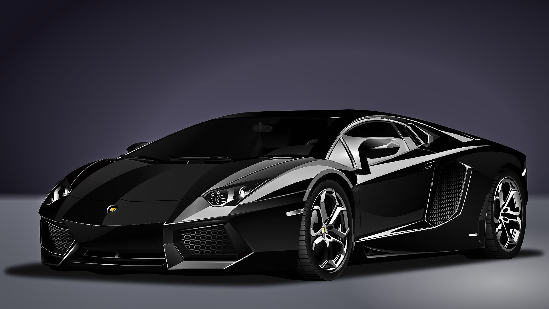 Lamborghini Aventador, Lamborghini, Schwarzes Auto, Supersportwagen, Studio, 1080p-Hintergrundbild
