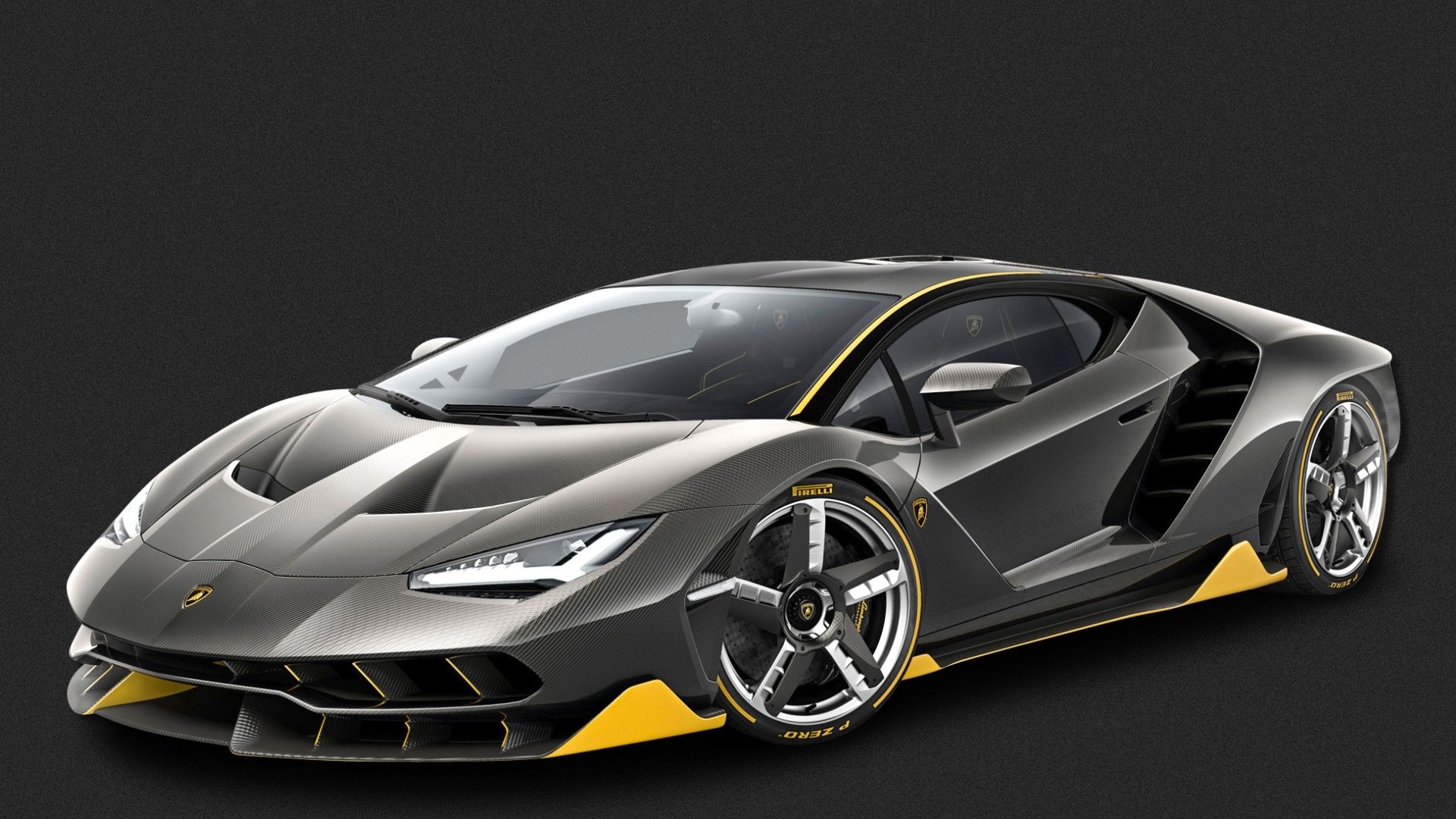 Lamborghini Centenario, Lamborghini, Hypercar, Karbon, Gelbe Akzente, Full HD, Desktop-Hintergrund