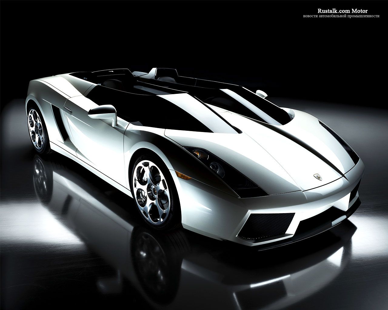 Lamborghini Gallardo, Lamborghini, Silber, Spiegelung, Schwarzer Hintergrund, HD Wallpaper